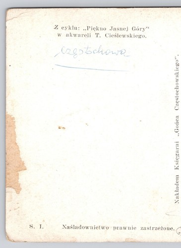 Vintage Postcard painting T Cieslewski O.O. Paulini w Refektarzu Na Jasnej Górze - 第 13/14 張圖片