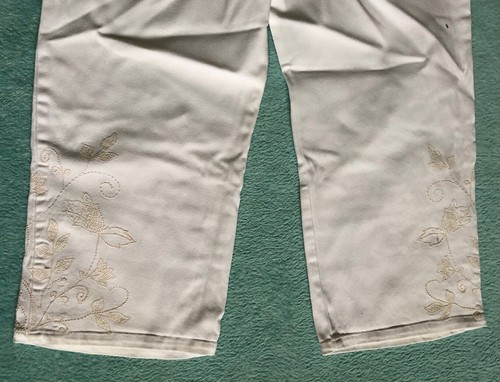 Laura Ashley Embroidered Crop Trousers UK 14 - Picture 11 of 15
