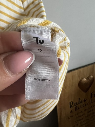 Women’s striped tie front dress size 12 from TU , 100% cotton , Summer , Holiday - Picture 6 of 9