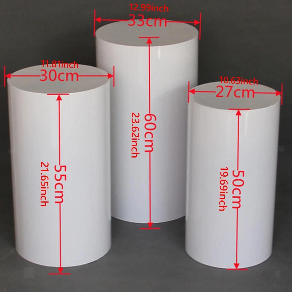 3Pcs Dessert Pedestals Display Pedestals Cake Stand Party Decoration Table - Image 3 of 4