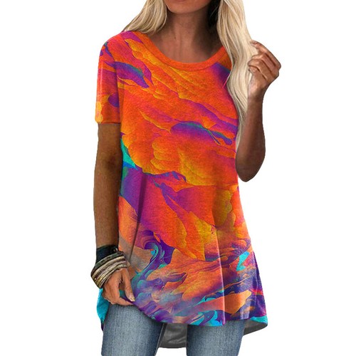 Mujeres Verano Mariposa Manga Corta Camiseta Damas Informal Suelta Túnica Top Blusa - Imagen 10 de 16
