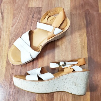 kork ease white sandals