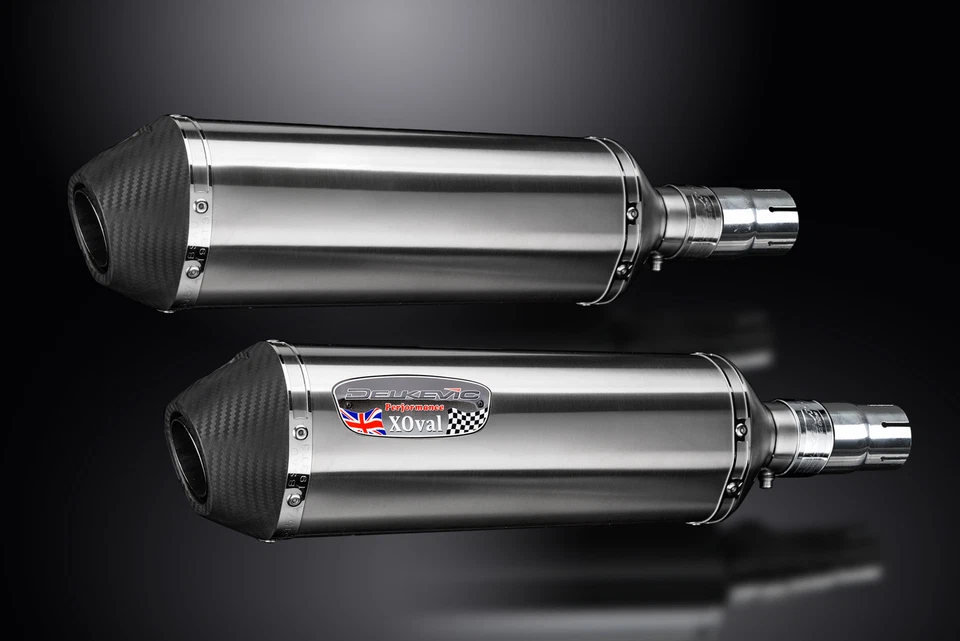 Kit silenciador de escape de acero inoxidable X-Oval de 13,5" Kawasaki EN500C 500 Vulcan 1996-2009 Foto 3 de 4