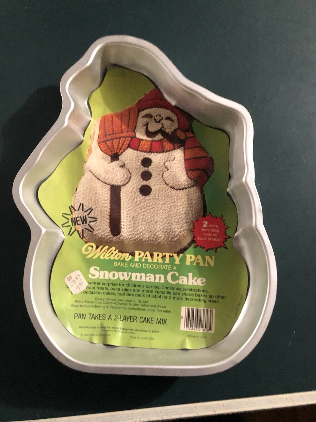 Vintage Wilton Stand-Up Snowman Cake Pan Kit #1821-1394 Wilton 1984 New Sealed
