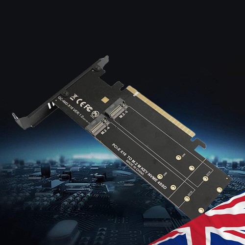 M.2 NVME PCIE 3.0 X16 HDD SSD Riser Card M Key Adapter Controller Supports Raid