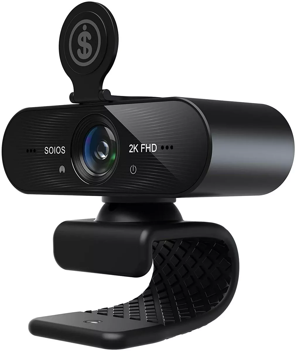 SOiOS 2K Webcam HD Webcam with Microphone Resolution is Higher