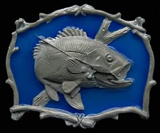 Bass Fish Fishing Vintage Belt Buckle