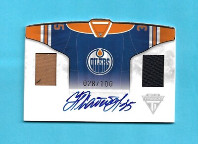 11-12 Panini Titanium Sweaters DUAL JERSEY AUTO Card #15 NIKOLAI KHABIBULIN /100