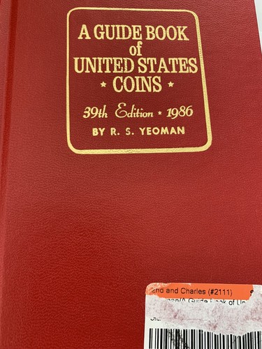 A Guide Book of United States Coins by Yeoman 39th Ed 1987 Hardcover Revised