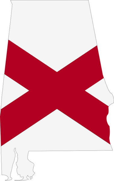 Aufkleber Alabama Landkarte Autoaufkleber Sticker 15 X 24 Cm Konturschnitt-image