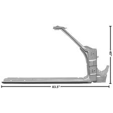 1968 1969 1970 171 72 El Camino A-Pillar Rocker Windshield Pillar Right Side WTP