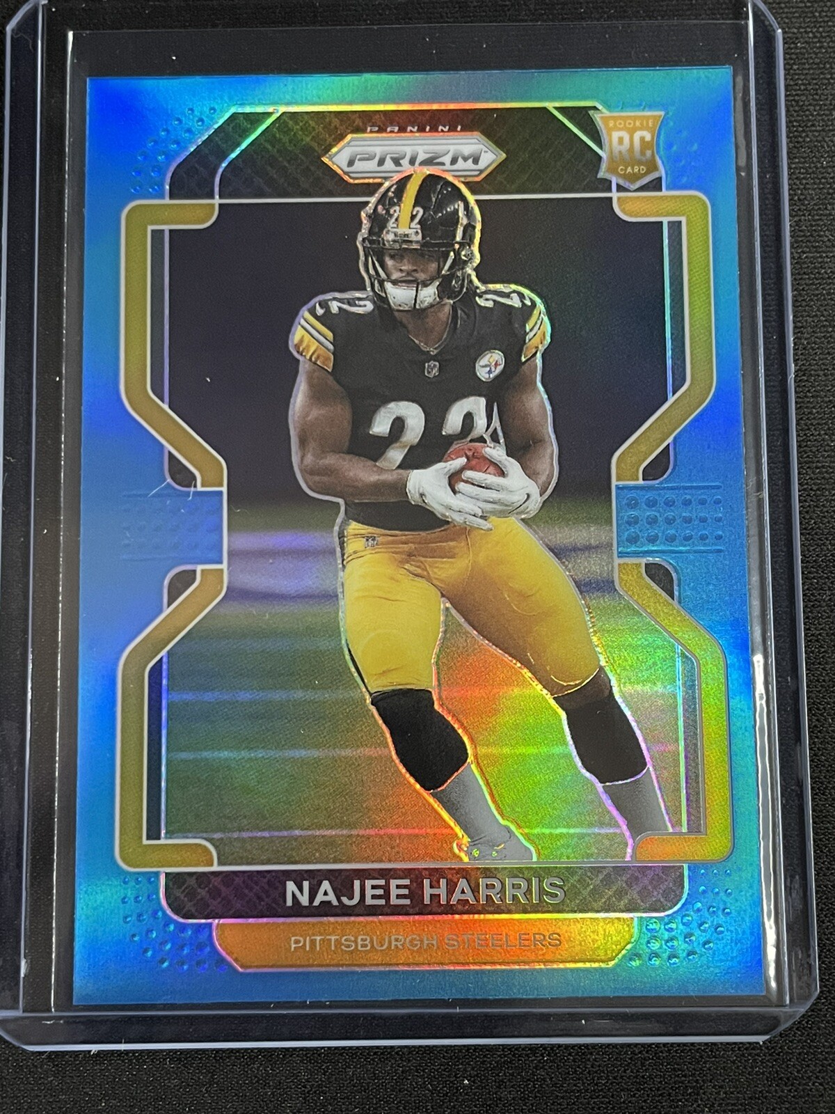 2021 Prizm Football Najee Harris Rookie Light Blue Prizm SP RC Steelers #343