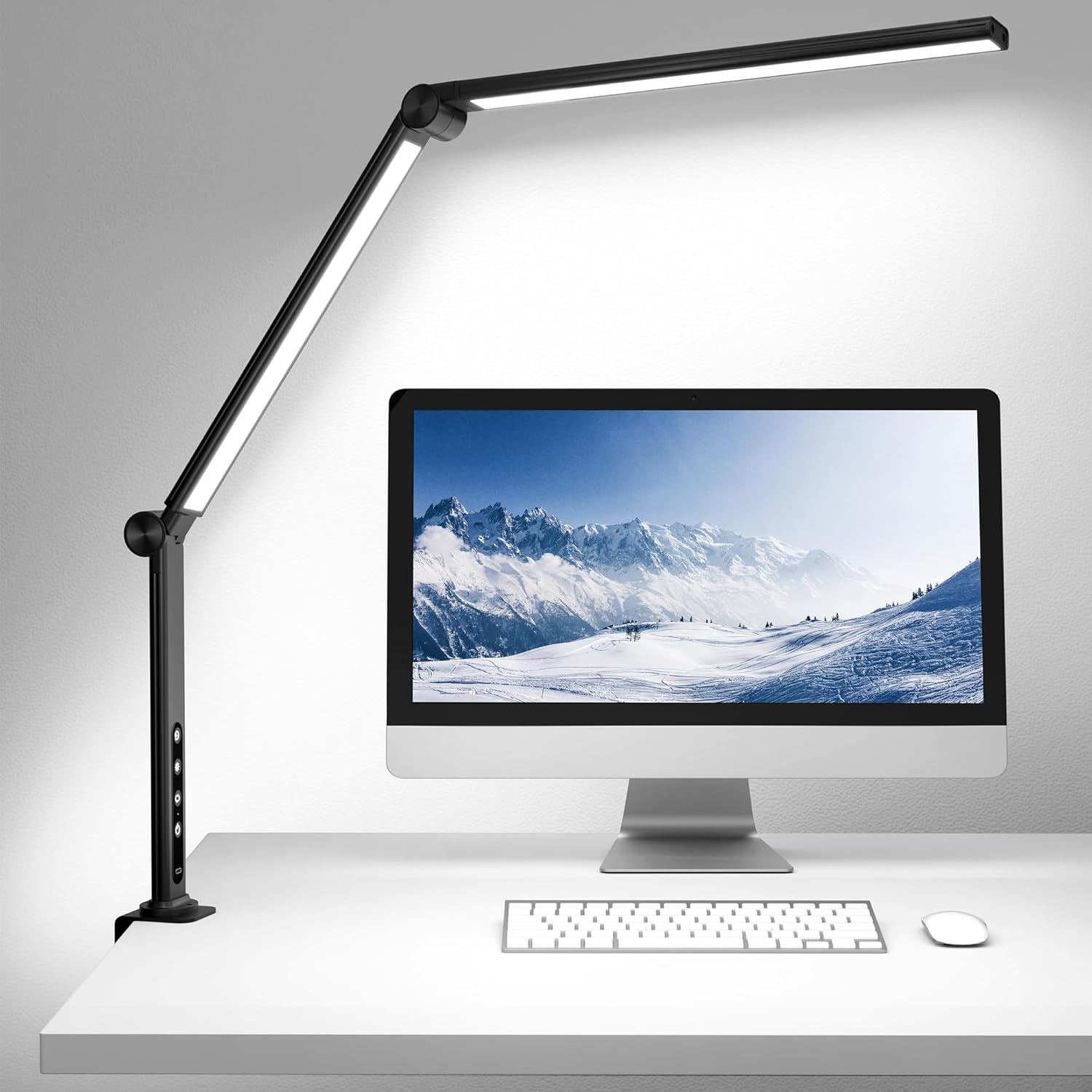 LED Desk Lamp with Clamp, Dual Light Sources, Architect Desk Lamp with 4CCT Mode