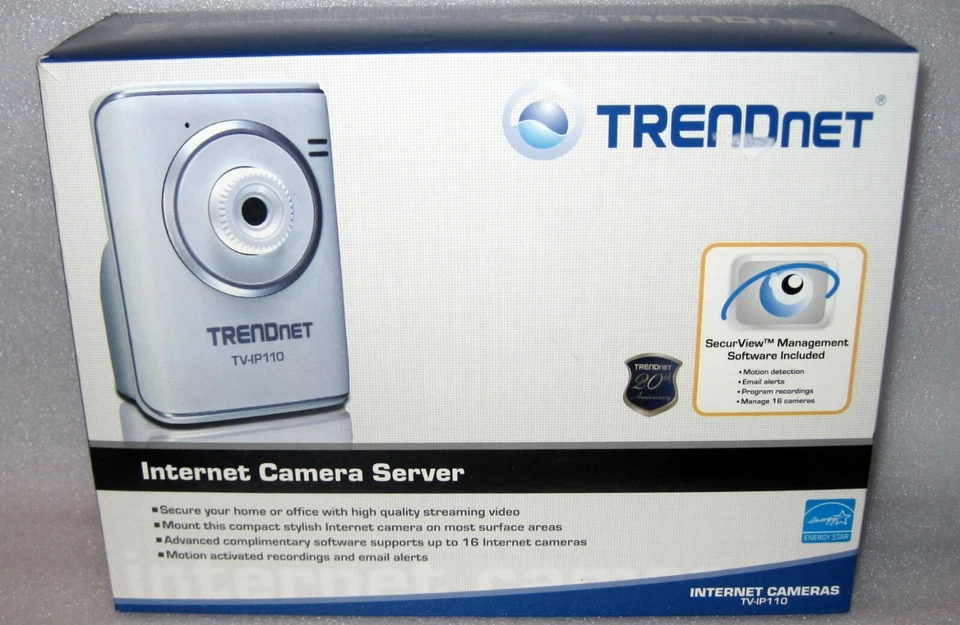 TRENDnet TV-IP110 /A Wireless Internet Camera Server 640x480 3x Digital Zoom NEW - Image 2 of 4