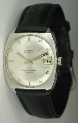 WAKMANN Superautomatic Steel Date Swiss Made Vintage Watch Felsa