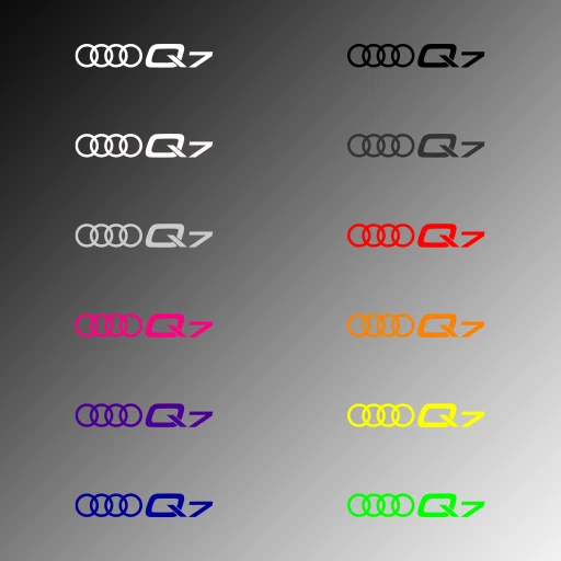 4x Audi Q7 Rings Door Handle Decal Sticker 45 SE Premium 55 SE Premium Foto 2 de 3