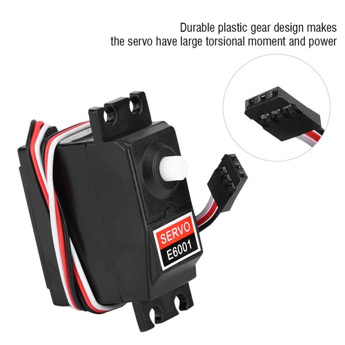 Servo analógico de engranaje de plástico 6 kg E6001 para HSP 94105 94106 94166 1/10 RC coche BS - Imagen 6 de 9