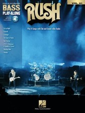 Rush Sheet Music Bass Play-Along Book and Audio NEW 000348373