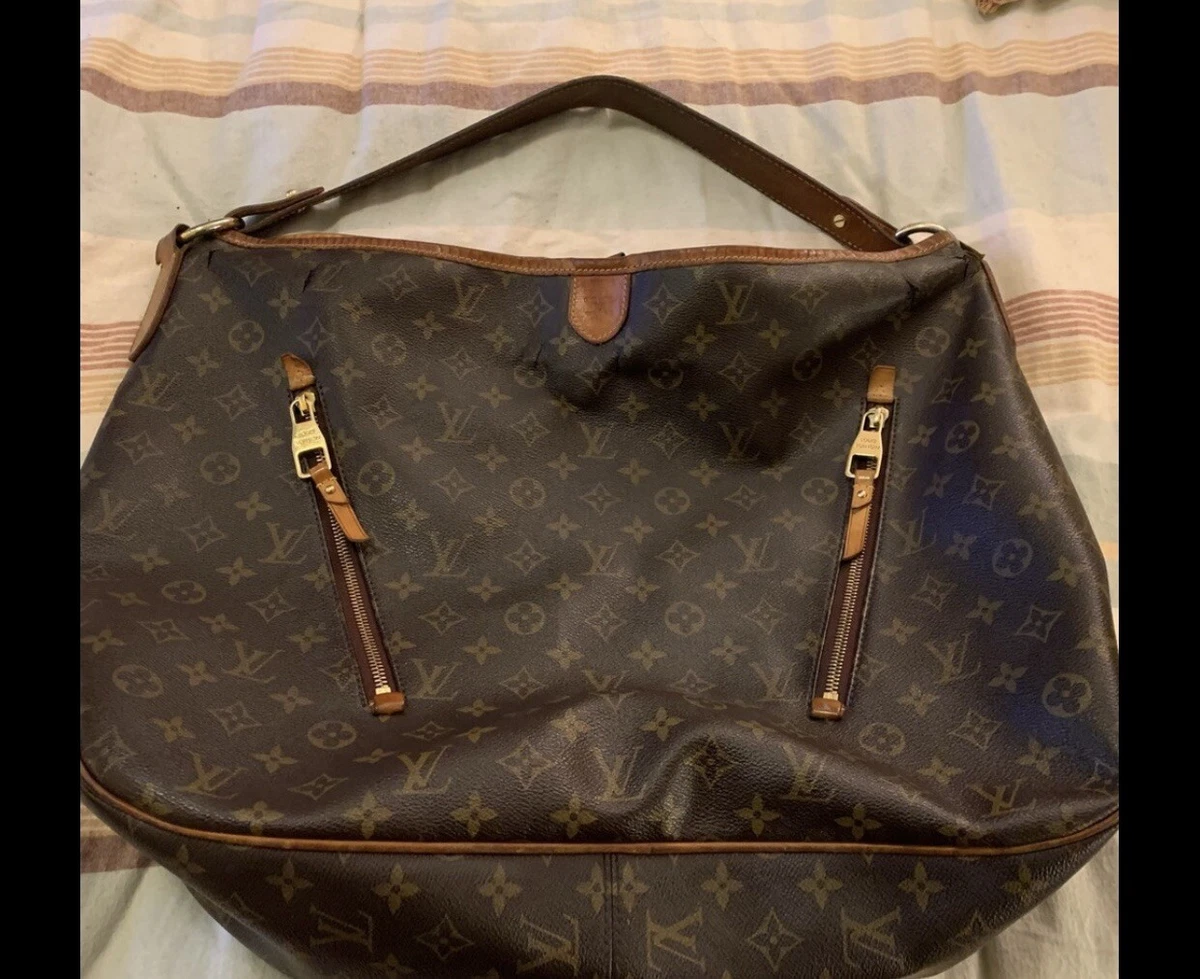 LOUIS VUITTON Delightful GM Monogram Canvas Hobo Bag Brown