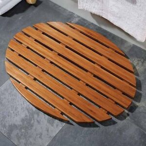 Bamboo Wooden Slatted Duck Board Bathroom Bath Shower Mat Grey White Natural New