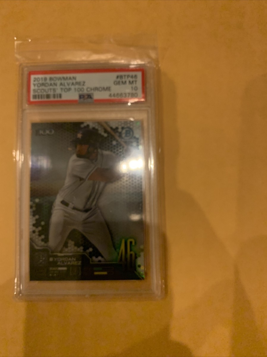 スポーツ選手 yordan alvarez 2nd bowman Gold Top100 2019 Bowman Chrome Yordan Alvarez Scouts' Top 100 🔥PSA 10