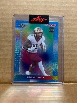 Darius Taylor 2024 Leaf Football 1/1 Pre Production Proof
