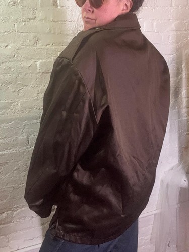 Vintage Brown Nylon Cop Jacket Size 52L Mens Police Coat 2X - 第 2/10 張圖片