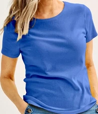 CROFT & BARROW Classic Tee Top Shirt Size 3X - Nicole Blue - New