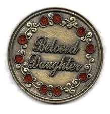 Batesville Casket LifeStories Display Funeral Medallion Magnet Beloved Daughter