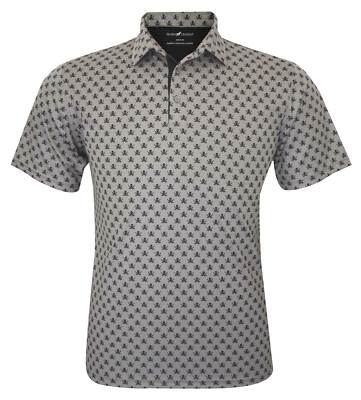 Horn Legend Men's Pirate Athletic Performance Golf Polo Gray