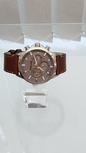 New POLICE Mens Watch BROWN Dial Day & Date leather strap RRP£250 Ideal Gift (A6 - Picture 20 of 24