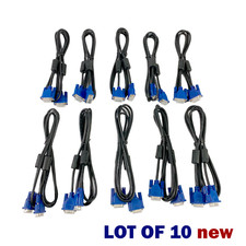 Lot of 10 NEW Genuine Dell Molex LG VGA Male to Male PC Monitor TV Cable 5-6 ft