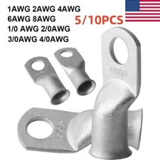 Tinned Copper Ends Lugs Welding Battery Marine Cable AWG Wire Ring Terminals US