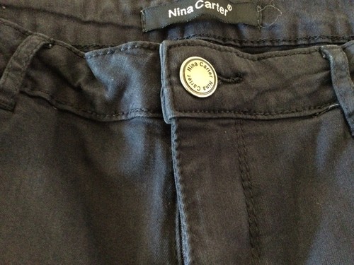 NINA CARTER DESIGNER Blue Skinny Stretch Jeans Uk 14 32”W 28”L - Picture 6 of 6