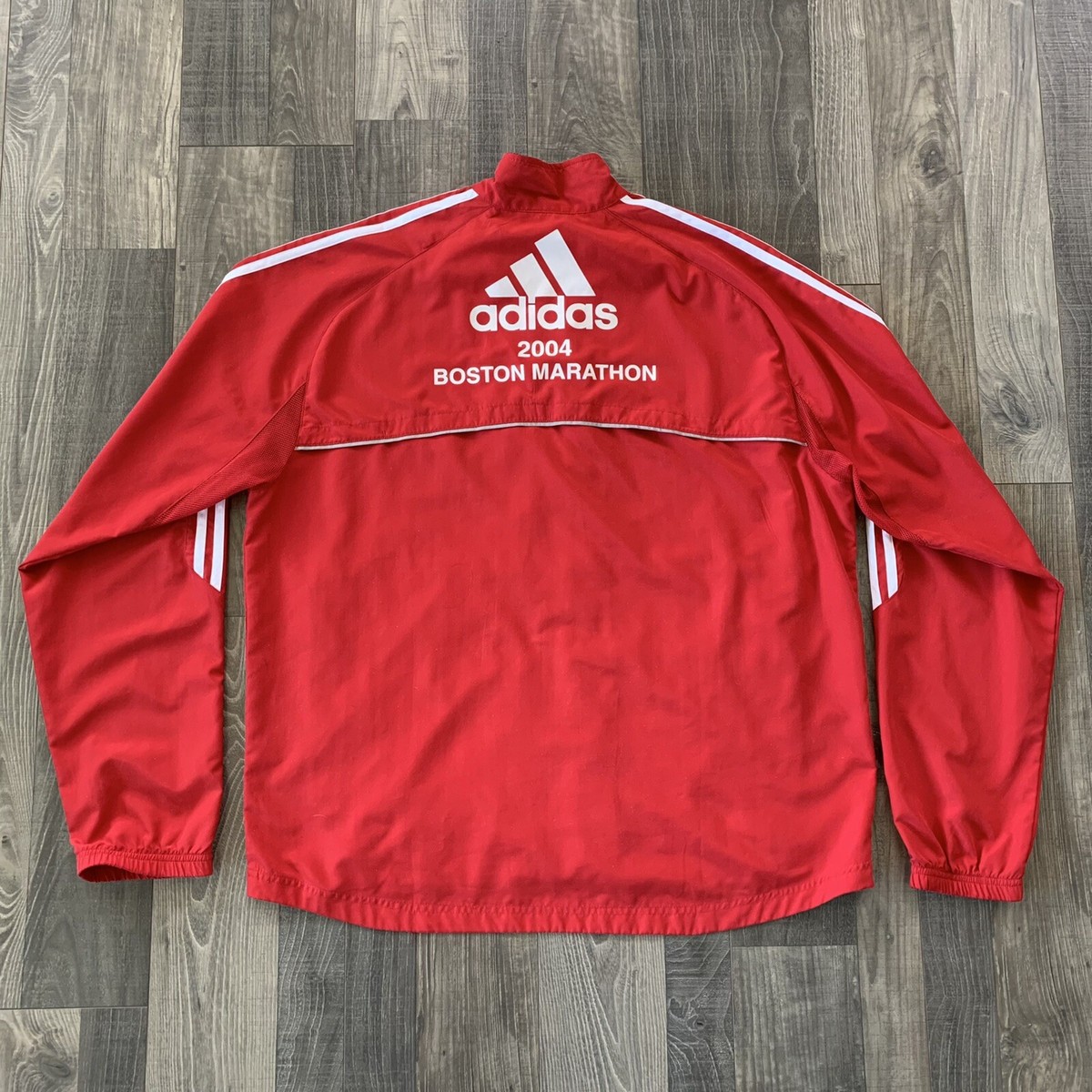 adidas 2004 BOSTON MARATHON ウィンドブレーカー L Vintage 2004 Boston Marathon Adidas Windbreaker Jacket Size