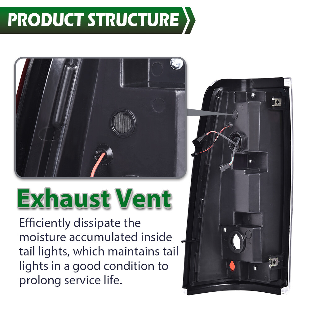 KUAFU LED TUBE Brake Tail Lights Fit For 1999-2006 Chevy Silverado GMC Sierra - Foto 5