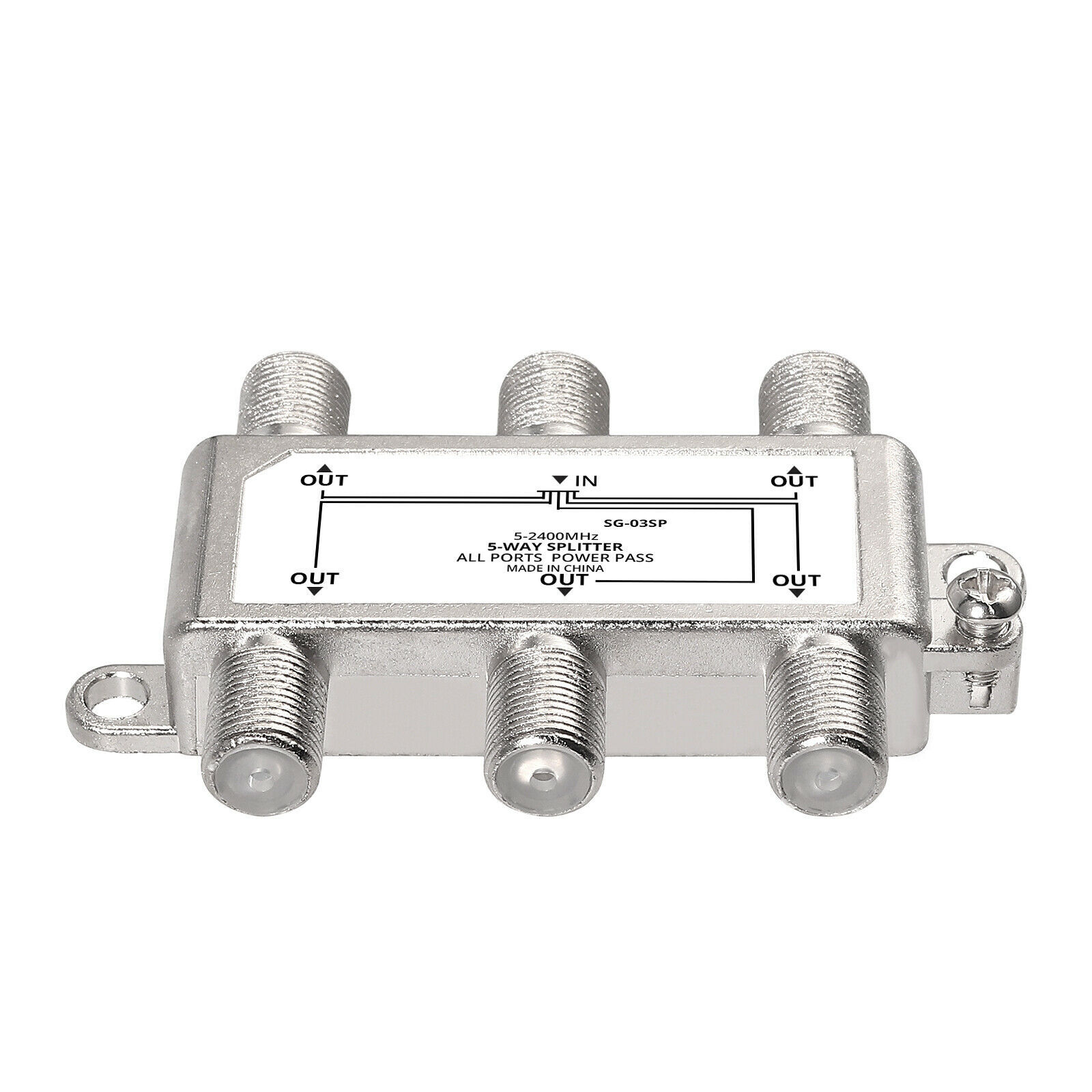 5Way Coax Cable Splitter MoCA 52400MHz for splitting Aerial Cable TV