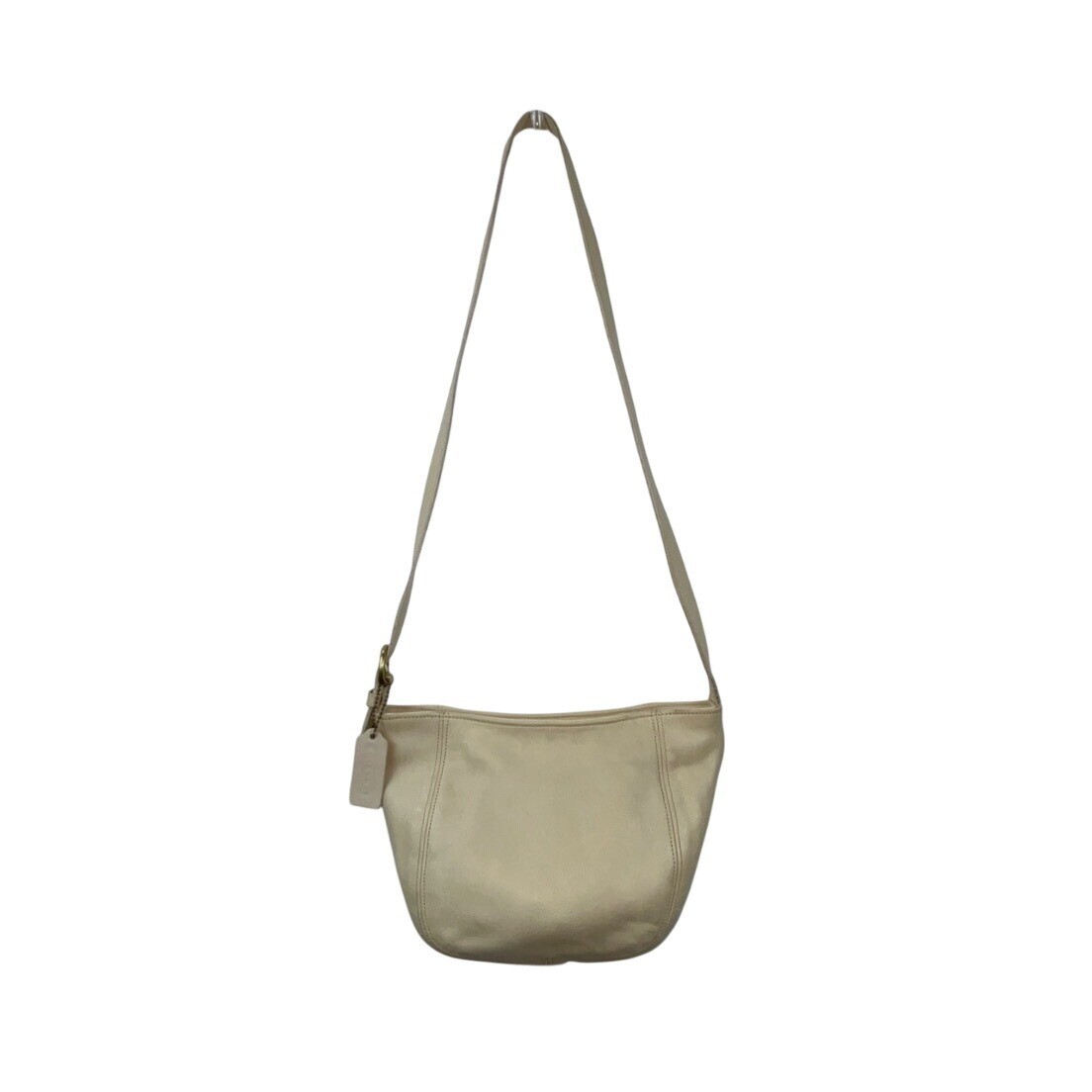 vintage coach old ✨ ivory White bag Vintage Coach Ivory White Leather Signature Embossed Tag