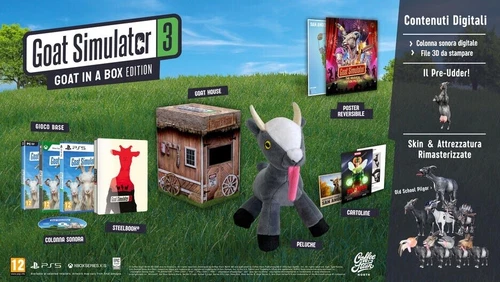 GOAT SIMULATOR 3 GOAT IN A BOX EDITION SONY PS5 FULL ENGLISH PLUSHY CUSTOMS FREE