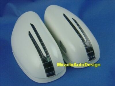 TWO ARROW LED WHITE DOOR MIRROR COVERS FOR 2002-2005 MERCEDES BENZ W220 S-CLASS