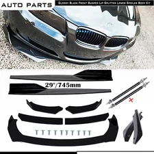 For BMW Car Front Rear Bumper Lip Chin Spoiler Splitter Body Kit Side Skirt