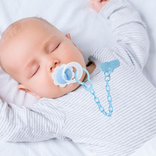 Silicone Baby Dummy Clip Personalised Pacifier Holder Chain Soother Strap - Picture 2 of 18