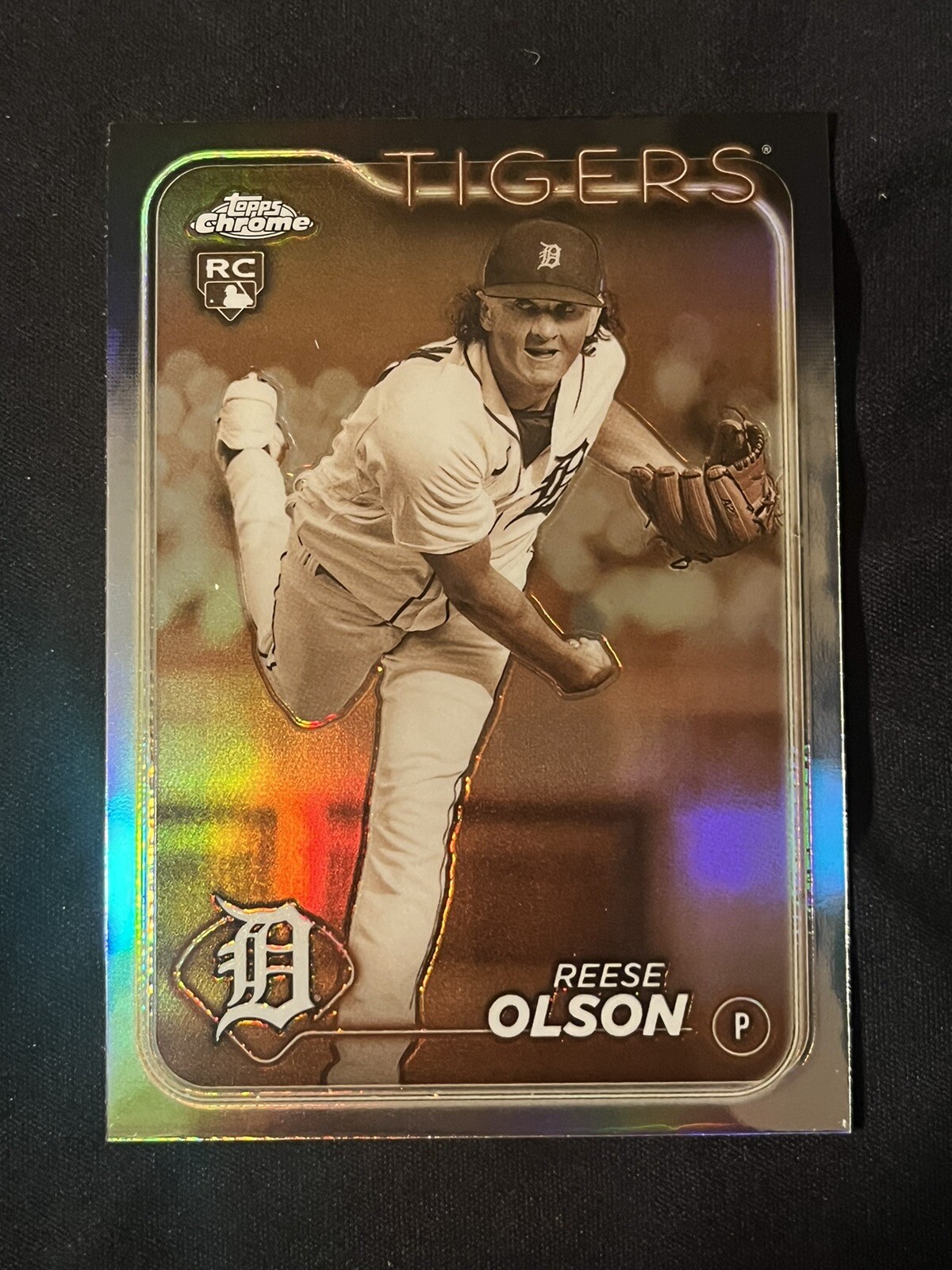 2024 Topps Chrome Reese Olson #40 RC Sepia Refractor Detroit Tigers Rookie