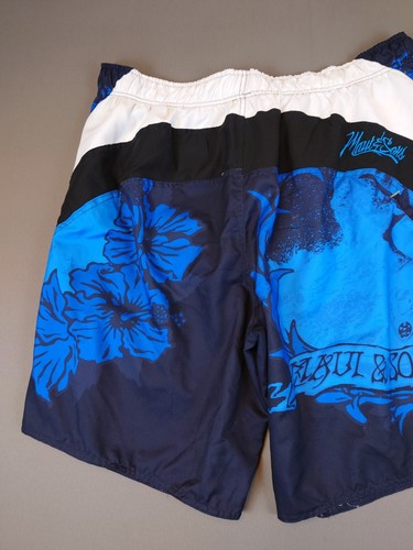 Maui & Sons Swim Trunks Shorts Mesh Lined Blue Men's Size XL 40-42 Waist - Picture 12 of 14