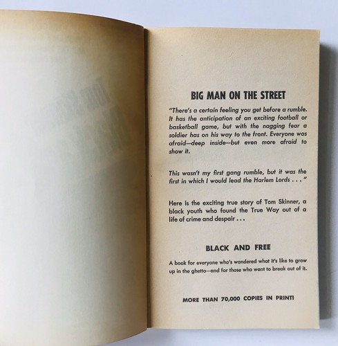 Black and Free by Tom Skinner 1971 PB 3rd Printing Zondervan Harlem Gang Leader - Picture 3 of 9