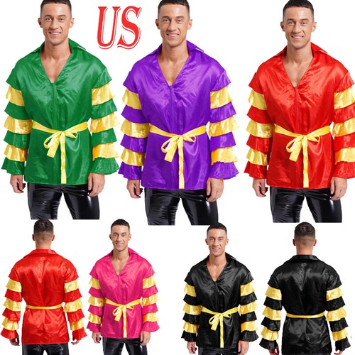Traje de baile de manga larga para hombre Adulto Halloween Fiesta Rumba Samba Baile Disfraz - Imagen 2 de 46