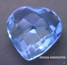 SKY BLUE TOPAZ 12 MM HEART BRIOLETTE ALL NATURAL AAA 169423 