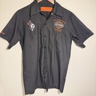 Harley Davidson Motorcycle Columbia Embroidered Staff Dealer Work Shirt Size Sm
