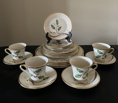 LENOX ~ HOLIDAY NOUVEAU GOLD ~ SERVICE FOR 4 ~ TOTAL 20 PCS.*