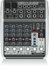BEHRINGER QX602-MP3 XENYX MIXER 6 CANALI LETTORE MP3/USB EFFETTI VOCE KARAOKE RE